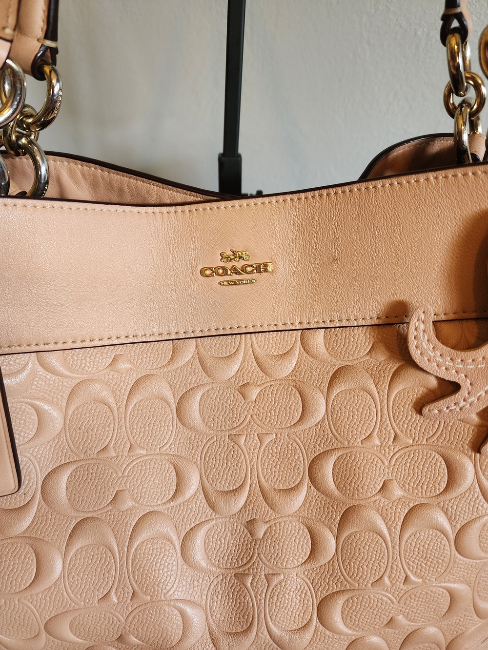 Coach Lexy Shoulder Bag In Nude Pink With Puffed Monogram - Picture 2 of 15
